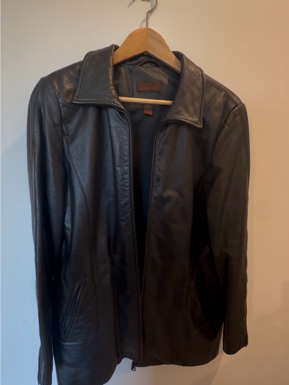 Danier Black Vintage Leather Jacket